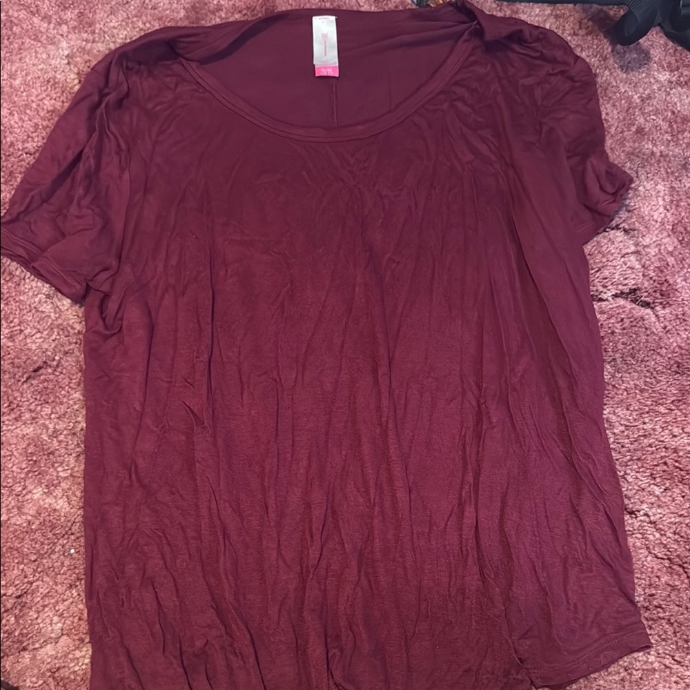 No Boundaries Maroon Short Sleeve Tee
